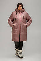 Оригинальное женское демисезонное пальто на молнию батал
