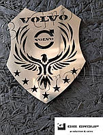 Емблема метал нержавіюча сталь "Герб" для Volvo (100*75мм)