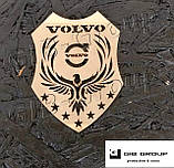 Емблема метал нержавіюча сталь "Герб" для Volvo (100*75мм), фото 2
