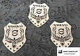 Емблема метал нержавіюча сталь "Герб" для Volvo (100*75мм), фото 3