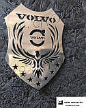 Емблема метал нержавіюча сталь "Герб" для Volvo (100*75мм), фото 5