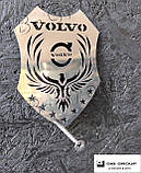 Емблема метал нержавіюча сталь "Герб" для Volvo (100*75мм), фото 7