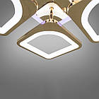 Світлодіодна люстра 80 Вт з пультом д/к та підсвічуванням основи колір каркасу золотий D-S9171/4G LED dimmer, фото 4