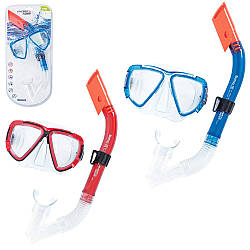 Набір дитячий для плавання Bestway 24029, маска, трубка, 2 кольори, від 14 років, регульований ремінець
