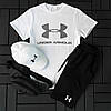 Спортивний костюм чоловічий under armour комплект на літо з шортами футболкою бейсболкою стильний 3 в 1 на хлопця, фото 7