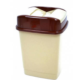 Відро для сміття з подвійною кришкою 50л Zambak 430, металік