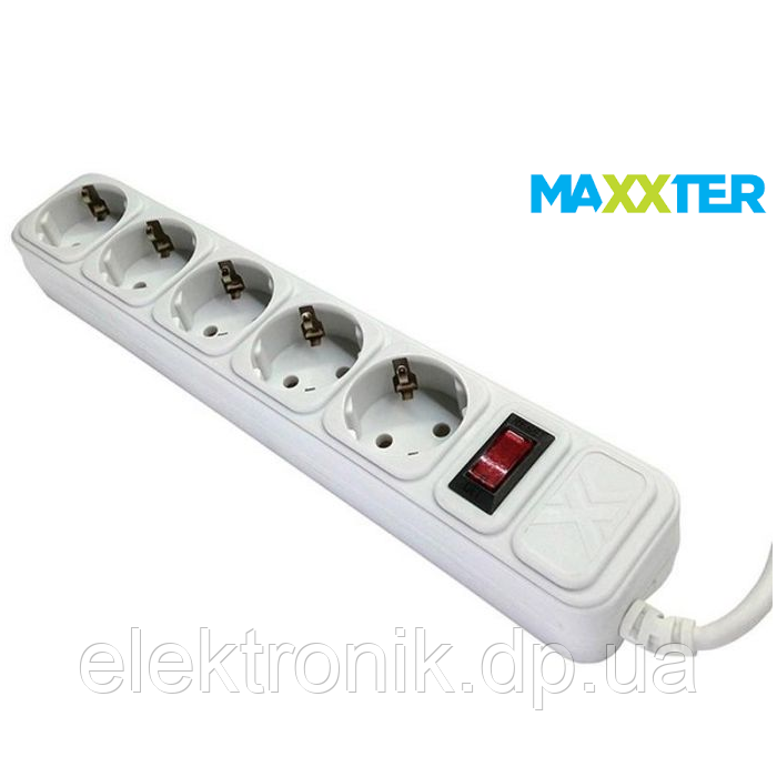 Фільтр мережевий Maxxter 3 метри 5 гнізд