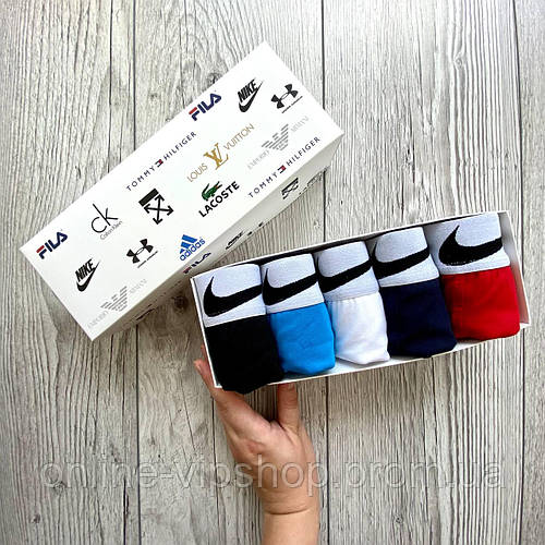 Мужские трусы NIKE 5 штук хлопок | Набор трусов. Мужское белье. Набор ...