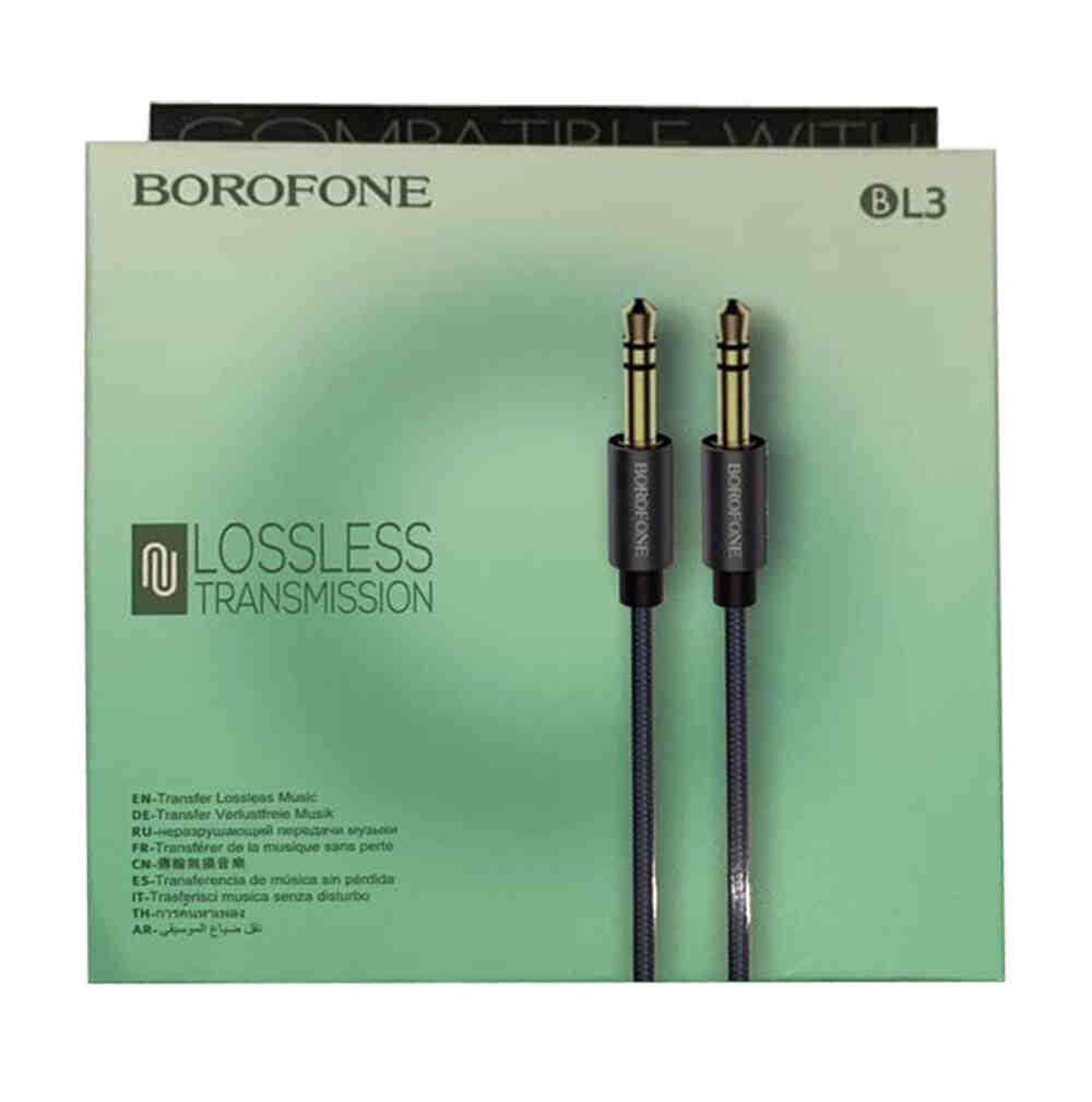 Кабель Aux Borofone BL3 (Сірий), фото 1