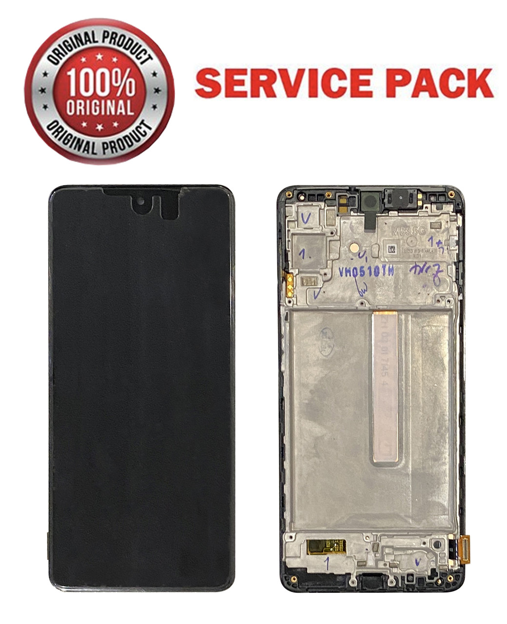 Дисплейний модуль (екран) для Samsung M536 Galaxy M53 Чорний Оригінал 100% SERVICE PACK