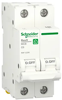Автоматический выключатель RESI9 Schneider Electric 6А, 2P, кривая С, 6кА автомат ВА63, 6 ампер 2 полюса