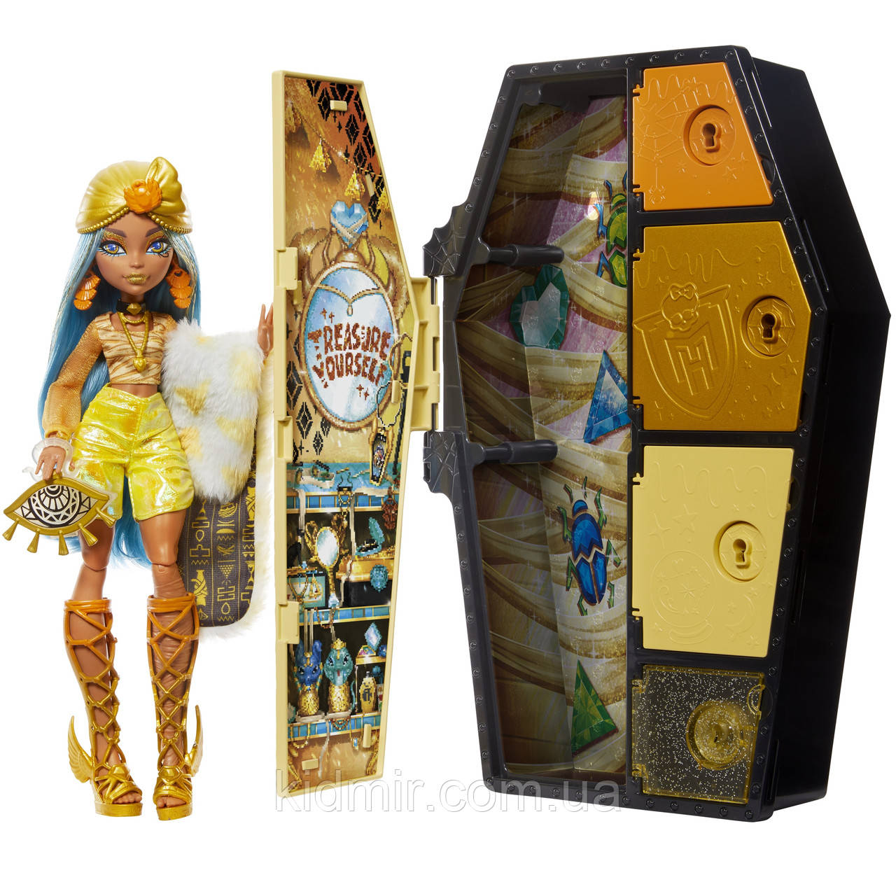 Лялька Монстр хай Клео де Ніл Шафа з секретами Monster High Cleo De Nile HNF76