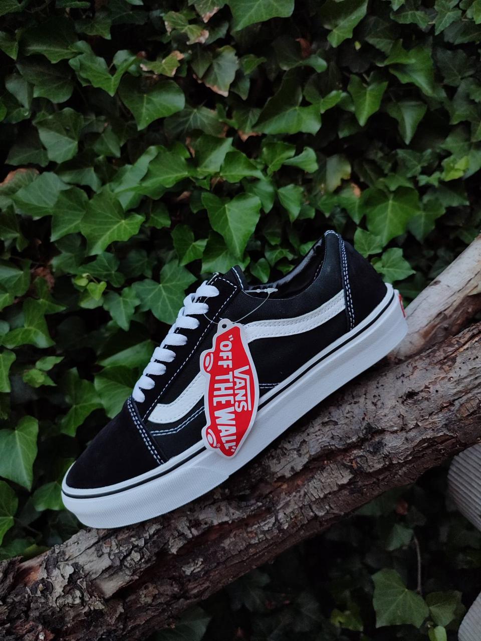 Ванси чорно-білі Кеди VANS Old Skool текстиль унісекс