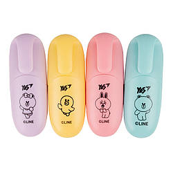 Маркер текстовий YES Line Friends в наборі, 4 шт.