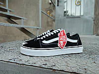 VANS Old Skool Вансы черно-белые Кеды текстиль унисекс