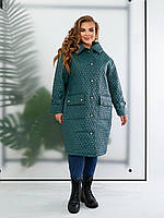 Куртка женская Демисезонная стеганая Ткань плащевка двойной лаке + 100 силикон Размер 52-54,56-58 60-62,64-66