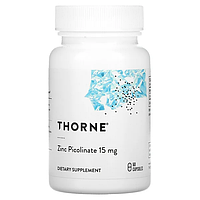 Thorne Zinc Picolinate, цинка пиколинат, общеукрепляющий, 15 мг, 60 капсул