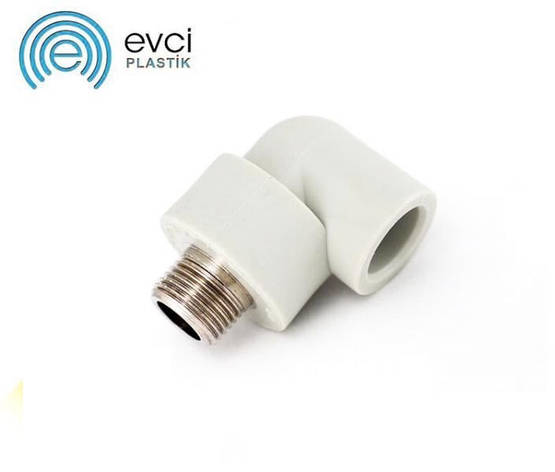 Коліно (кут) PP-R Evci Plastik з ЗР 20×1/2", фото 1
