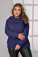 Жіночій светер: прямого силуету,з м'якої ангори,дуже теплий. 46/48, синий