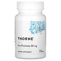 Thorne Zinc Picolinate, цинка пиколинат, общеукрепляющий, 30 мг, 60 капсул