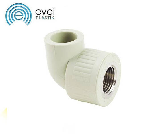 Коліно (кут) PP-R Evci Plastik з ВР 25×3/4", фото 1