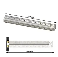 Строительная линейка для разметки металлическая 180 мм