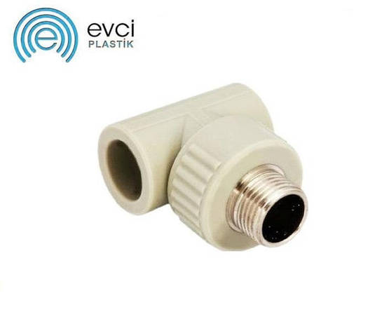 Трійник PP-R Evci Plastik з ЗР 20×1/2"×20, фото 1