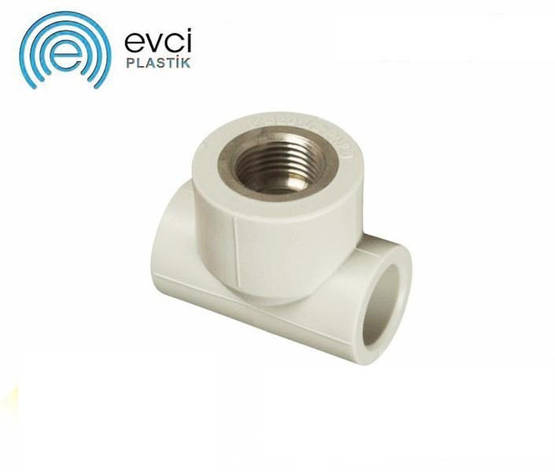 Трійник PP-R Evci Plastik з ВР 20×1/2"×20, фото 1