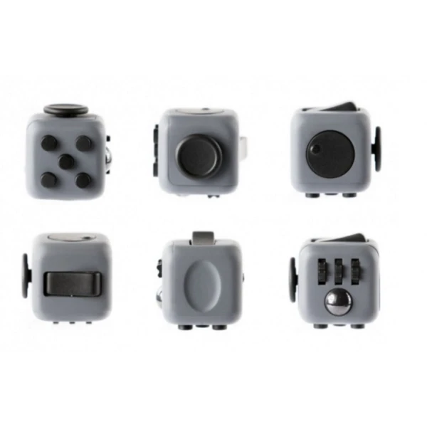 Кубик антистресс Fidget Cube с пластика Gray, цвет-серый - фото 3 - id-p1900340935