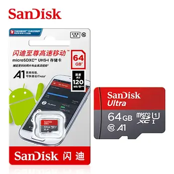 Картка пам'яті Micro SD SanDisk 64 GB UHS-I Class 10 U1 A1