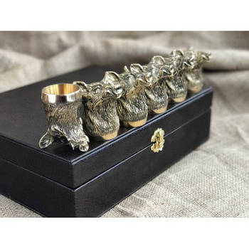 Набір бронзових стопок "Сила" (6 шт)