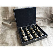 Набір бронзових стопок "Мисливські" (12 шт), фото 6