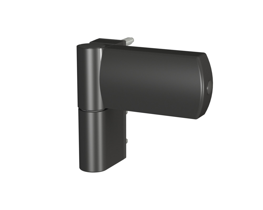 Дверна петля для пвх дверей універсальна АТ-25 Чорна Ral 9005 (наплав 15-23,5), фото 1