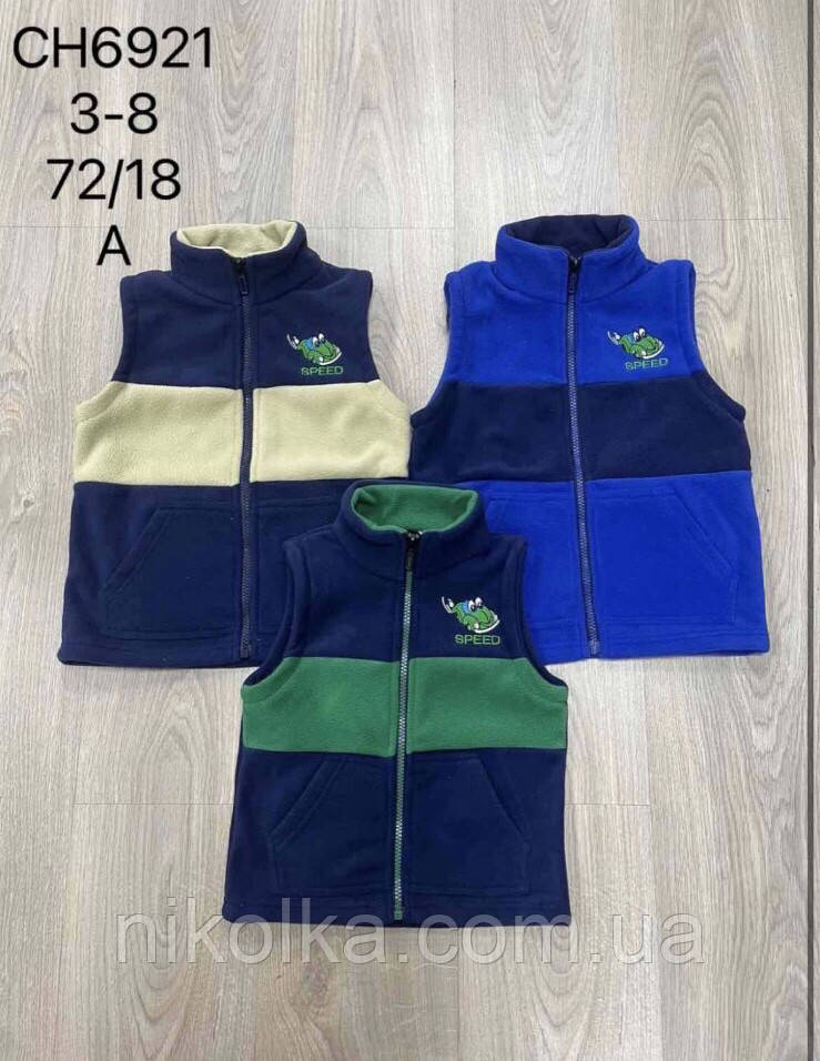 Безрукавки флісові для хлопчиків оптом, S&D, 98-128 рр., арт. CH-6921, фото 1