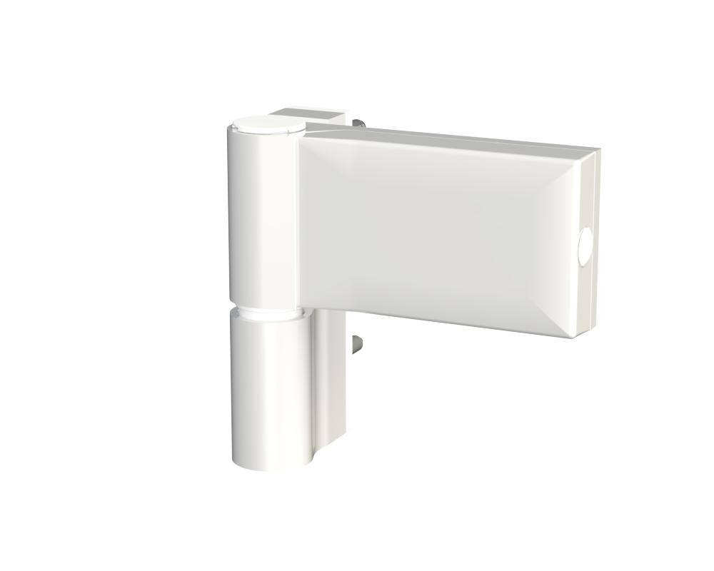 Петля дверна для пвх дверей універсальна IDEAL Ral 9016 наплав 15-23,5 Біла, фото 1