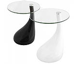 Стіл GSDM Перла журнальний чорний дизайнерський, фото 4