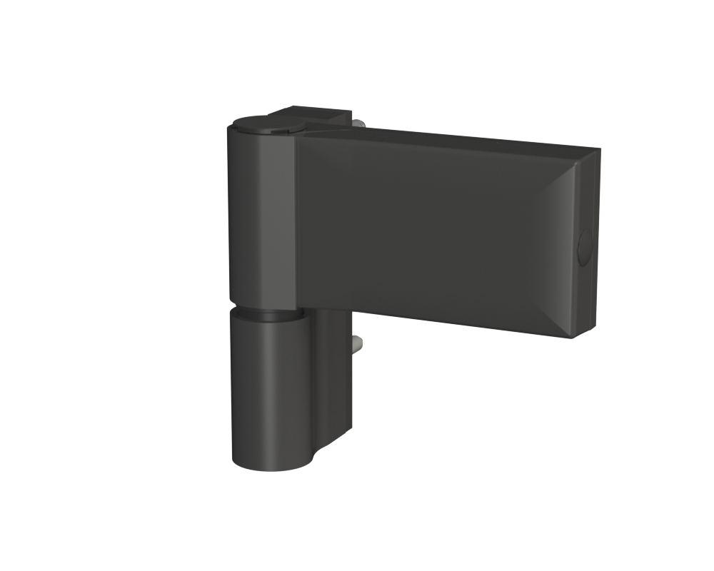 Дверна петля для пвх дверей універсальна IDEAL Антрацит Ral 7016 (наплав 15-23,5), фото 1