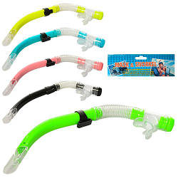 Трубка дитяча для плавання D25734, розмір 38 см, 5 кольорів