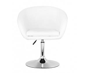 Крісло GSDM Мурат біла екошкіра на млинці