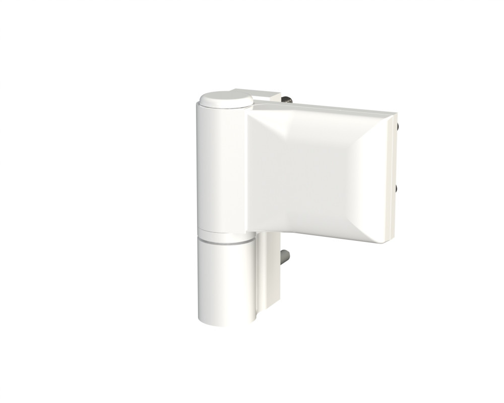 Віконна петля для пвх дверей універсальна DK Біла Ral 9016 (наплав 15-20), фото 1