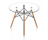 Стіл GSDM обідній Імз Eames скляний круглий д. 80 см, фото 2