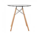 Стіл GSDM обідній Імз Eames скляний круглий д. 80 см, фото 3