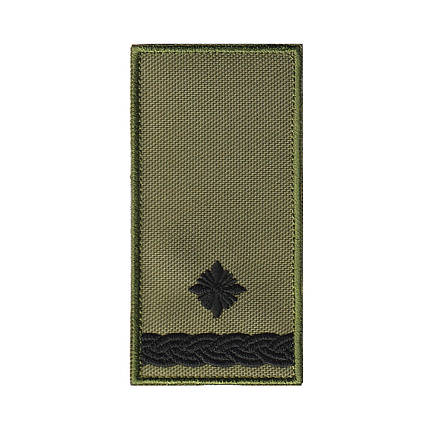 Вишитий погон майор ЗСУ олива на липучці., фото 1