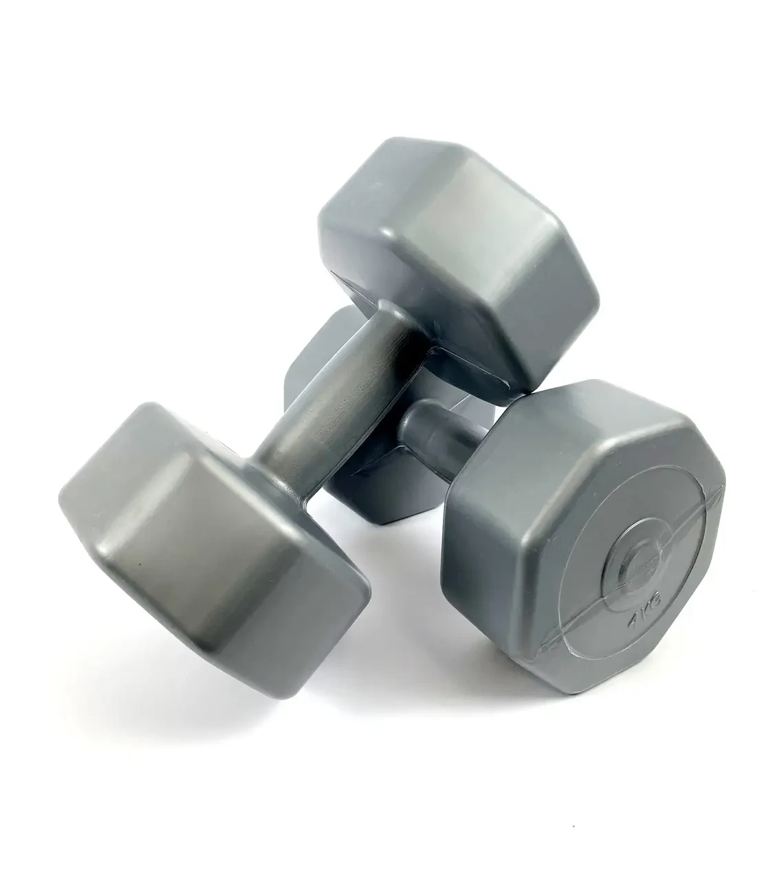 Набір гантелі 2 шт по 4 кг гантелі композитні пластик для фітнесу комплект (загальна вага 8 кг) R_2028, фото 1