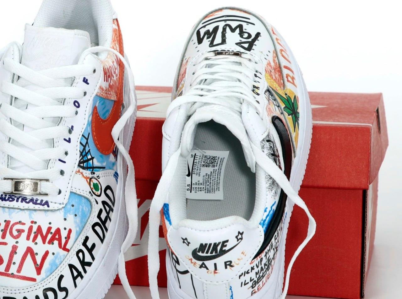 Custom vlone clearance air force 1
