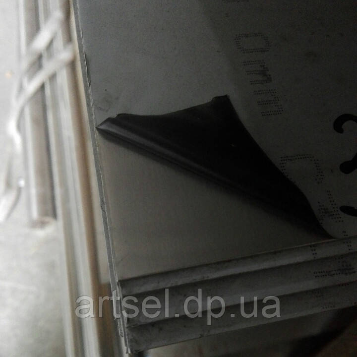 Аркуш неіржавкий 0,8 мм (1,0х2,0) 4N+PVC шліфований