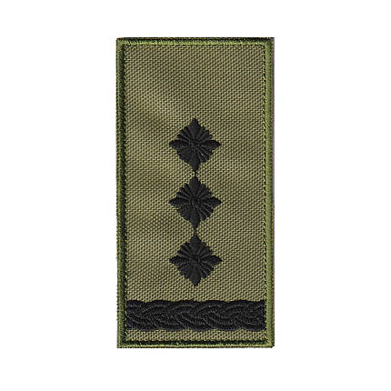 Вишитий погон полковник ЗСУ олива на липучці., фото 1