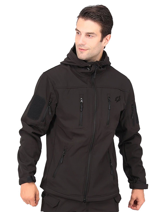 Тактическая куртка Eagle Soft Shell JA-01-0 з флісом Black M, GP, Гарної якості, тактична куртка, тактична курточка, куртка софт - фото 3 - id-p1900337760