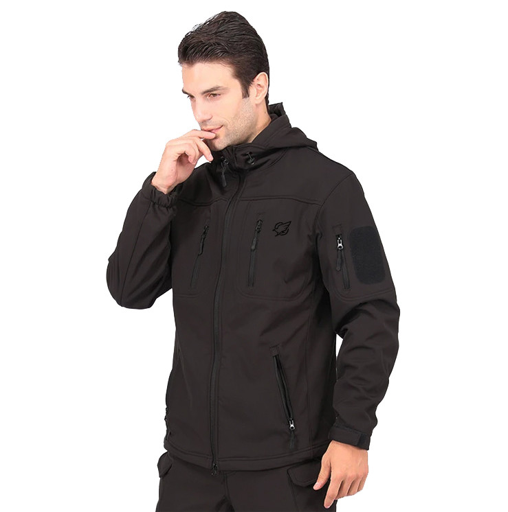 Тактическая куртка Eagle Soft Shell JA-01-0 з флісом Black M, GP, Гарної якості, тактична куртка, тактична курточка, куртка софт - фото 5 - id-p1900337760