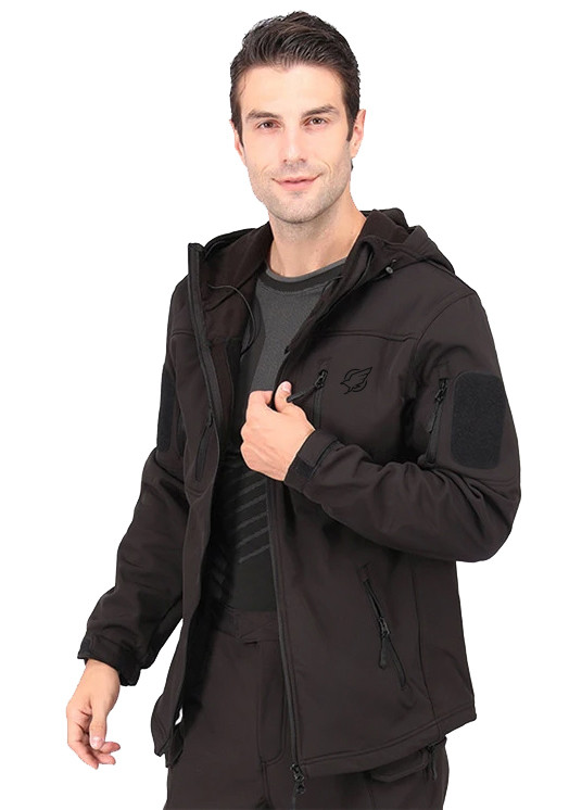 Тактическая куртка Eagle Soft Shell JA-01-0 з флісом Black M, GP, Гарної якості, тактична куртка, тактична курточка, куртка софт - фото 6 - id-p1900337760